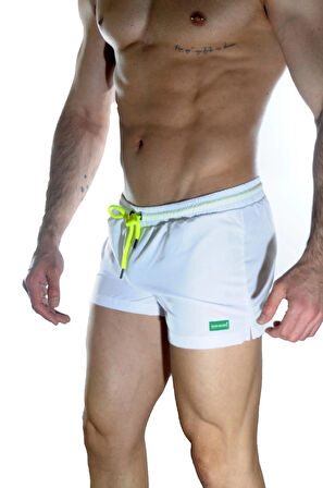 Erkek Beyaz Mini Mayo Short
