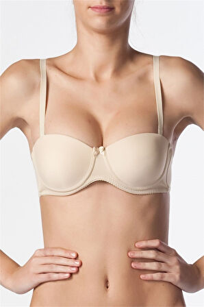 Mikrofiber Straplez Sütyen