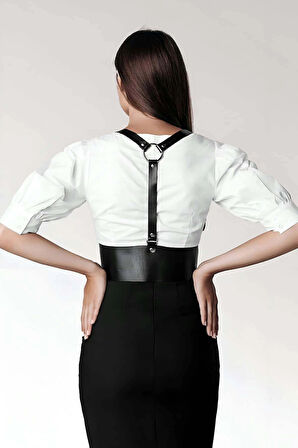 Tshirt, Elbise Üzeri Şık Deri Kemer