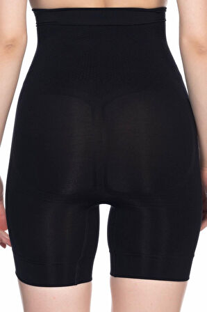 SİYAH   Yüksek Bel Masajlı Uzun Paça Korse