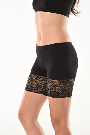 Dantelli Kısa Kadın Şort Tayt