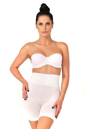 BEYAZ   Düşük Bel Double Pantalon Korse