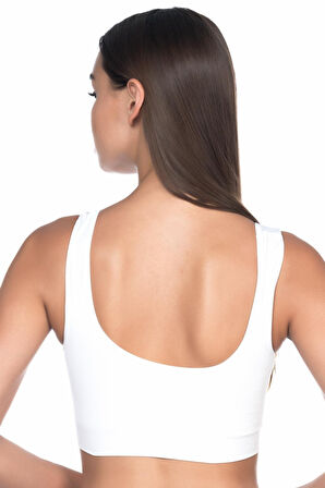 BEYAZ   Pedli Kalın Askılı Büstiyer