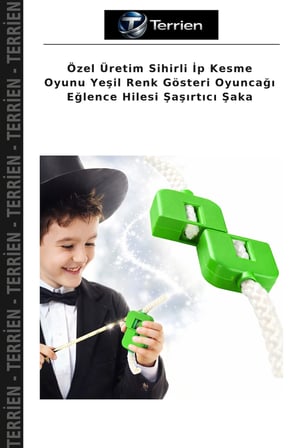 Özel Üretim Sihirli İp Kesme Oyunu Yeşil Renk Gösteri Oyuncağı Eğlence Hilesi Şaşırtıcı Şaka
