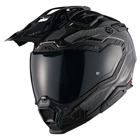 X.WED 3 FURKA KARBON SİYAH-GRİ KASK