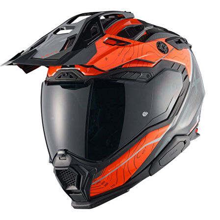 X.WED 3 FURKA KARBON TURUNCU-GRİ KASK