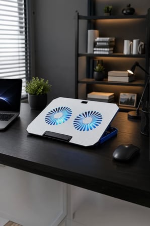 Özel Üretim Aksesuar Düzenleyici Oyuncu Laptop Soğutucu Ayarlanabilir Rgb CF12 Gümüş