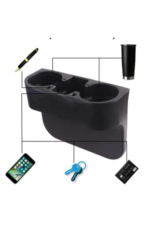 5 Adet Oto Koltuk Yanı Bardak Tutucu Organizer – Araç İçi Koltuk Arası Çok Bölmeli Bardaklık Organizer, Telefon Ve Eşya Tutucu, Car Cup Holder