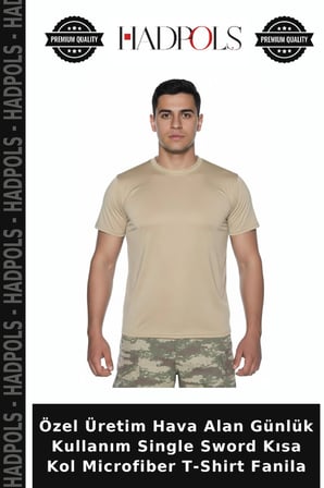 Özel Üretim Hava Alan Günlük Kullanım Single Sword Kısa Kol Microfiber T-Shirt Fanila