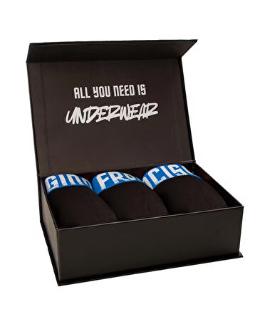 MAVİ Premium Kutulu 3'lü Erkek Boxer