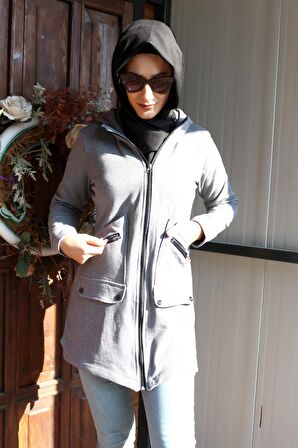 Barbora Günlük Rahat Kesim Kadın Tesettür Ceket bt129fümetesettür