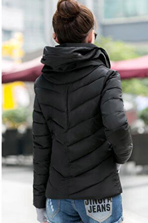 Günlük Kısa Kışlık Şişme Kadın Mont