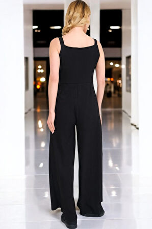 Yazlık Kolsuz Rahat Keten Tulum