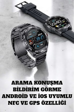 Akıllı Saat Arama Cevaplayan Titreşim Özelliğiyle Bildirim Görebilen -