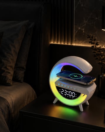 Kablosuz RGB Bluetooth Hoparlör USB FM ve AUX Destekli Taşınabilir Ses Sistemi -