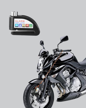 dB Alarmlı Disk Fren Kilidi Su Geçirmez Çelik Motosiklet Güvenlik Kilidi -