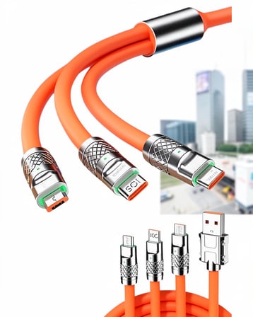 120W 3 İndirme Uyumlu Silikon Şarj Kablosu XXUUCZZZS219ŞARJKABLOSUUUUUUU-3-1