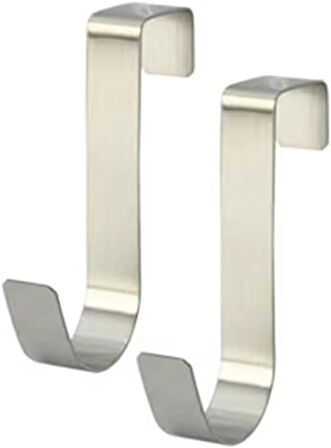 Microcase Çok Amaçlı Mutfak Dolabı Kapı Duşakabin vb Alanlar için Metal Askılık Kanca 2 adet-SİYAH  AL4987