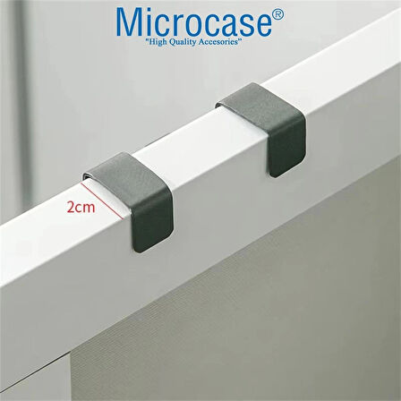 Microcase Çok Amaçlı Mutfak Dolabı Kapı Duşakabin vb Alanlar için Metal Askılık Kanca 2 adet- BEYAZ AL4987