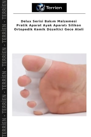 Delux Serisi Bakım Malzemesi Pratik Aparat Ayak Aparatı Silikon Ortopedik Kemik Düzeltici Gece Ateli