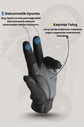Özel Seri Dış Mekan Motorcu Eldiveni Pratik Single Sword Tam Parmak