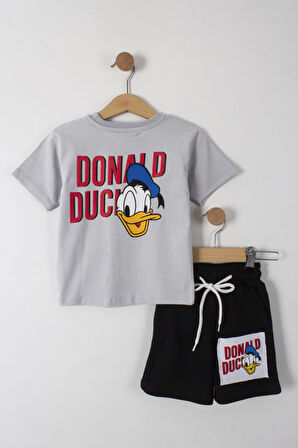 Donald Duck Baskılı Erkek Çocuk Şortlu Alt Üst Takım