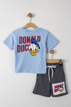 Donald Duck Baskılı Erkek Çocuk Şortlu Alt Üst Takım