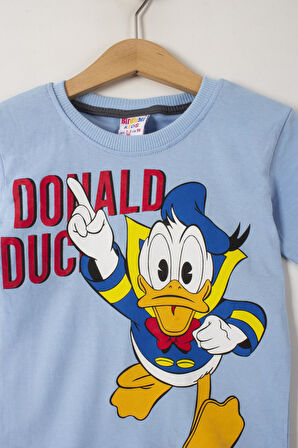 Donald Duck Baskılı Erkek Çocuk Şortlu Alt Üst Takım