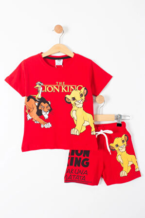 Lion King Baskılı Erkek Çocuk Şortlu Takım