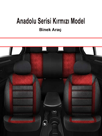Cadıllac Escalade Uyumlu Anadolu Serisi Oto Koltuk Kılıfı Kırmızı