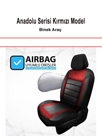 Cadıllac Escalade Uyumlu Anadolu Serisi Oto Koltuk Kılıfı Kırmızı