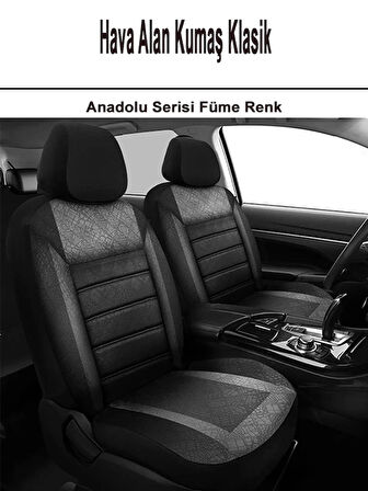 Dacıa Duster Uyumlu Anadolu Serisi Oto Koltuk Kılıfı Füme