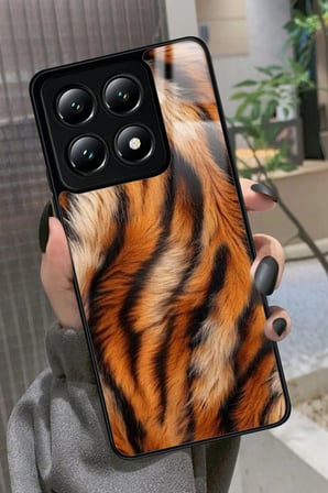 Xiaomi Mi 14T Pro Uyumlu Sarı Leopar Tasarımlı Parlak Silikon Kılıf