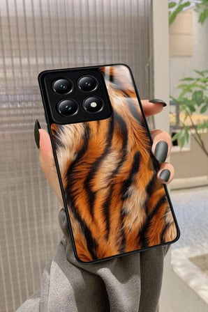 Xiaomi Mi 14T Pro Uyumlu Sarı Leopar Tasarımlı Parlak Silikon Kılıf