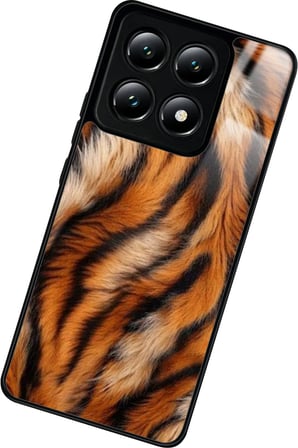 Xiaomi Mi 14T Pro Uyumlu Sarı Leopar Tasarımlı Parlak Silikon Kılıf