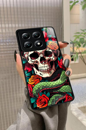 Xiaomi Mi 14T Pro Uyumlu Kurukafa Posteri Tasarımlı Parlak Silikon Kılıf