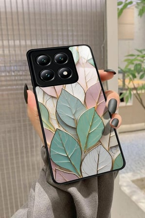 Xiaomi Mi 14T Pro Uyumlu Yaprak Tasarımlı Parlak Silikon Kılıf