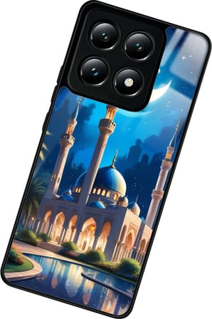 Xiaomi Mi 14T Pro Uyumlu Cami Tasarımlı Parlak Silikon Kılıf