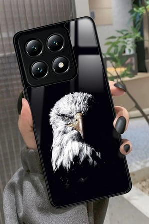 Xiaomi Mi 14T Pro Uyumlu Kartal Tasarımlı Parlak Silikon Kılıf