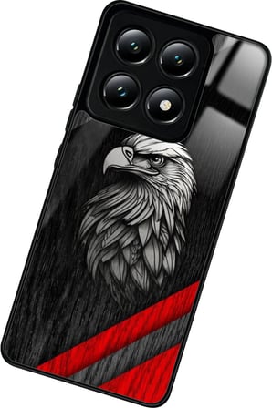 Xiaomi Mi 14T Pro Uyumlu Kartal Tasarımlı Parlak Silikon Kılıf