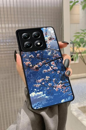Xiaomi Mi 14T Uyumlu Van Gogh Mavi Ağaç Tablo Tasarımlı Parlak Silikon Kılıf