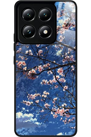 Xiaomi Mi 14T Uyumlu Van Gogh Mavi Ağaç Tablo Tasarımlı Parlak Silikon Kılıf