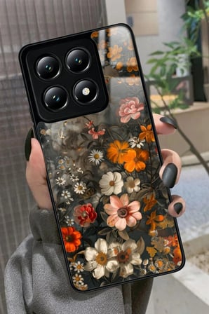 Xiaomi Mi 14T Uyumlu Karışık Çiçek Tasarımlı Parlak Silikon Kılıf
