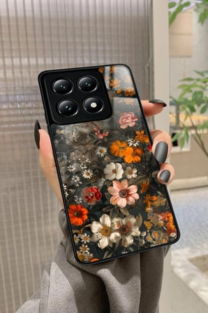 Xiaomi Mi 14T Uyumlu Karışık Çiçek Tasarımlı Parlak Silikon Kılıf