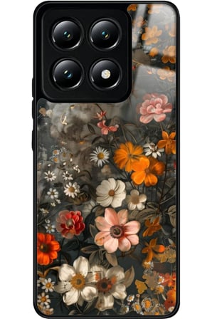 Xiaomi Mi 14T Uyumlu Karışık Çiçek Tasarımlı Parlak Silikon Kılıf