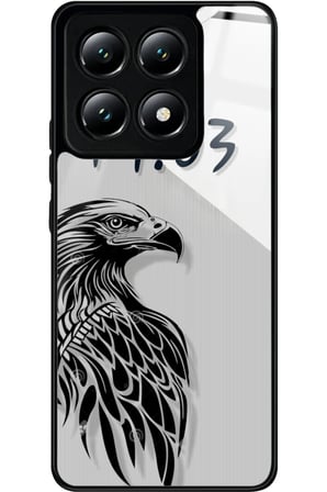 Xiaomi Mi 14T Uyumlu Karakartal Tasarımlı Parlak Silikon Kılıf