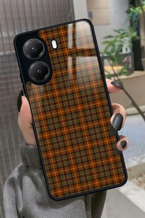 Xiaomi Poco X7 Pro Uyumlu Kırmızı Kare Tasarımlı Parlak Silikon Kılıf