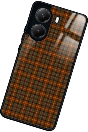 Xiaomi Poco X7 Pro Uyumlu Kırmızı Kare Tasarımlı Parlak Silikon Kılıf