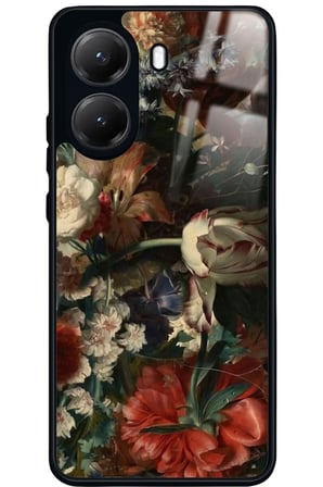 Xiaomi Poco X7 Pro Uyumlu Karışık Çiçek Tasarımlı Parlak Silikon Kılıf