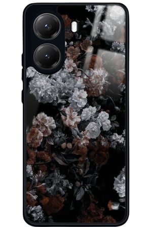 Xiaomi Poco X7 Pro Uyumlu Beyaz Çiçek Tasarımlı Parlak Silikon Kılıf
